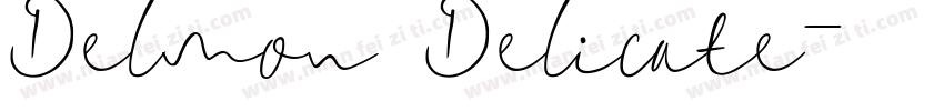 Delmon Delicate字体转换